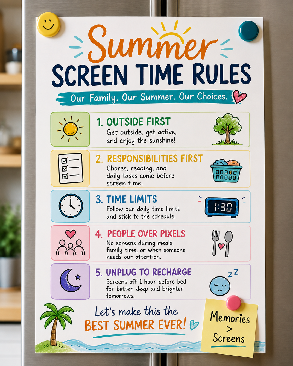 Summer screen time rules for kids and teens — a 2026 parent's guide from Dynamic Influence